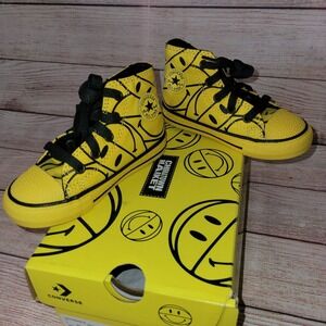 Converse Chinatown Market CTAS Hi Cyber Yellow/Black 771256C Smiley Youth Size 7